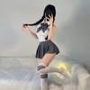 Shuoyao Lencería Sexy Puro Deseo Estilo Preppy Sexy Mono de una Pieza sin Espalda Falda de Uniforme Estudiantil Jk Dropshipping 227