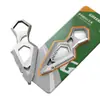 Bosque Verde EDC Llave Multi-Funcional Portátil Shuriken Multi-Herramienta Caja Combinada Abrelatas Llave