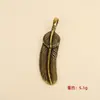 Llavero Colgante de Pluma de Latón Creativo Accesorios Colgantes para Cremallera de Bolsos Decoraciones de Artesanía de Cobre Venta al por Mayor