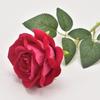 Rosa de franela artificial para decoración de hogar, hotel, boda, flor artificial, sensación de San Valentín, rosa individual