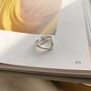 Corea del Sur estilo coreano plata esterlina S925 retro envejecido industria pesada líneas simples elegante personalizado anillo abierto anillo de dedo para niños