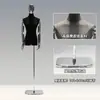 Loja de Roupas Estilo Coreano Manequim para Exposição de Roupas Manequim Feminino de Camurça Meio Corpo Suporte para Manequim Suporte de Exposição de Corpo Humano Completo