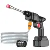 Pistola de Lavagem de Carros de Alta Pressão Sem Fio, Máquina de Lavar Carros Doméstica, Pistola de Spray de Água Recarregável, Pistola de Lavagem de Carros Portátil de Alta Potência com Bateria de Lítio