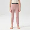 Pantalones térmicos para niños, unisex, ropa interior antibacteriana 7A y que genera calor, leggings forrados de polar, mezcla de lana y seda, pantalones de capa base engrosados, pantalones de otoño a juego para padres e hijos