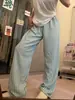 Calça de Pijama Xadrez de Camadas Alta Feminina Fina para Caminhada Simples Casual Solta Usável Super Longa para Casa