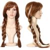 Peluca Congelada Peluca Aisha Aisha Elsa Estilo cosplay Anime Peluca Anna Trenza Torcida