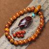 Pulsera de Cuentas de Hueso de Yak Natural con Colgante de Bérgamota de Cuerno de Yak, DIY Hueso de Yak, Juego Literario Tibetano al Por Mayor