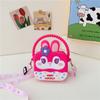 Nuevo Monedero para Bebé Bolsa de Silicona Linda para Niños Bolsa de Almacenamiento de Conejo de Dibujos Animados Bolsa Multifuncional Portátil Cruzada