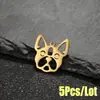 Novos Acessórios para Joias DIY Pingente de Animal Pug Aço Inoxidável Galvanizado Brilhante Acessórios Pequenos Feitos à Mão Brincos