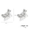 Aretes Kenjie Zirconia Nueva Chapados en Oro Color Oro Zirconio Elegantes Cadena de Garra Fiesta Estilo Europeo y Americano Aretes Atmosféricos para Mujer