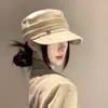 Sombrero de Monta de Ala Plana Marrón Gamuza para Mujer, Nuevo Sombrero Newsboy Estilo Británico Vintage Otoño e Invierno, Sombrero de Cabeza Grande para Otoño