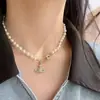 Gargantilla de Emperatriz Estilo Minimalista Collar Clásico con Broche de Perla Cadena para Clavícula Saturno Lujo Ligero Gargantilla de Gama Alta