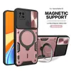Aplicable a RM 9C/Red Mi 9 (India)/POCO C3/C31/RM cubierta protectora de soporte de ventana deslizante con lente de fibra de vidrio