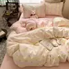 Grado A para Mamá y Bebé 100% Algodón Ultra Suave Antibacteriano Juego de Ropa de Cama Sábana Funda Nórdica Funda Doble Capa Gasa Dormitorio Tres Juego de 4 Piezas