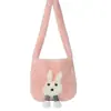 Bolsa de Peluche de Conejito Linda de Dibujos Animados Nueva Bolsa de Hombro para Mujer Otoño e Invierno Bolsa Tote para Viaje al Trabajo Bolsa Cruzada Versátil