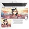 Mouse Pad Grande de Anime Aparência Premium para Escritório Estudante E-Sports Mesa de Computador Base de Borracha Natural Borda com Travamento de Precisão
