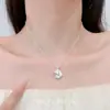Collar Colgante con Dobladillo de Falda de Plata Estilo Ins Coreano Moda de Lujo Ligero Francés Temperamento Suave Cadena Clavicular Versátil de Gama Alta