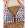 Bikini de Rayas de Verano 2027 Nuevo Comercio Exterior Transfronterizo Traje de Baño para Mujer con Lazo Traje de Baño de Playa