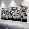 Tablero de fieltro sin clavos para exhibir arte de cuentas terminado, pared de fotos creativa y decoración de pared elegante para sala de estar
