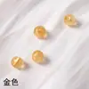 Contas de vidro soltas para acessórios pequenos DIY, componentes para miçangas, pequenos enfeites, materiais para DIY de pulseiras, contas de vidro com pó dourado