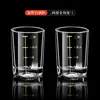 Vaso de Licor de Vidrio Graduado 0.1kg con Borde Dorado, Vaso para Licores de 1-2 Onzas, Vaso de Cerveza Comercial 100ml, Cristalería Pequeña para Hotel