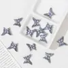 Contas criativas em formato de asa de borboleta brilhante cravejadas de diamantes para colares, pulseiras, brincos, acessórios de cabelo, presilhas de cabelo e componentes decorativos feitos à mão para DIY