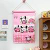 Bonito saco de armazenamento de parede pendurado na parede multi-grade dormitório estudantil cesta pendurada artefato menina desenho animado pendurado saco sem perfuração atrás da porta