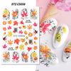Nuevas pegatinas de uñas transfronterizas ins Halloween calavera hoja de arce de otoño calabaza festival fantasma calcomanías adhesivas para uñas