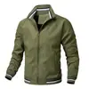 Comercio Exterior Transfronterizo Chaqueta Talla Grande para Hombre Cuello Alto Ropa Exterior Casual Ropa de Trabajo Moderna Color Sólido Moda Ajuste Delgado