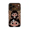 Corrente de Menina com Estampa de Leopardo Aplicável à Capa de Celular Apple 18pm iphone17 Outono/Inverno16 Silicone15 Merade14 Externa