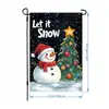 Bandeira de Jardim de Natal 2026 Transfronteiriça Decoração Externa para Quintal Papai Noel Amazon Bandeira Dupla Face de Linho Personalizada