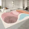 Tapete de Chão para Sofá de Luxo Leve e de Alta Qualidade, Tapete Estilo Creme para a Sala de Estar, Tapete Espesso Estilo Francês para o Quarto ao Lado da Cama, Tapete Resistente a Manchas