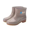 Botas de Lluvia Bajas para Mujer, Zapatos de Goma Impermeables y Antideslizantes de Verano para Trabajo en Cocina, Botas de Agua de Caña Corta para Adultos, Stock Listo del Fabricante al por Mayor