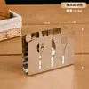Porta Servilletas de Acero Inoxidable Extra Grueso, Soporte Vertical para Servilletas, Base Cuadrada para Servilletas de Encimera, Porta Servilletas para Restaurante, Porta Prensador de Servilletas para Mesa de Comedor
