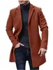 Nuevo Abrigo de Lana para Hombre 2025, Gabardina de Longitud Media Transfronteriza, Disponible en Múltiples Colores y Tallas, En Stock en Plataformas Independientes