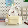 Mochila de Estilo Japonés Nueva de Alto Valor Fresca Dulce Linda con Lunares y Cachorro para Estudiantes de Secundaria y Preparatoria Mochila Ligera