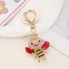 Versión Coreana Linda Serie de Abejitas Metal Llavero Colgante para Bolso de Mujer Accesorio Llavero Colgante Llavero