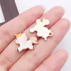 Colgante de Unicornio Pony de Dibujos Animados de Esmalte de Aleación Accesorios para Collar Pendiente Llavero Hechos a Mano DIY