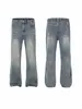 2026 Jeans de Pierna Recta Micro Acampanada High Street Americano Estilo Nuevo Marca de Moda Pantalones Largos Holgados Adelgazantes de Pierna Ancha Ropa para Hombre