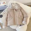 Outono e Inverno de 2025 Estilo Coreano Roupas de Algodão Soltas com Capuz Roupas Pão Novas Roupas de Algodão Jaquetas de Algodão de Inverno