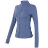 Casaco Rápido para Yoga Feminino Slim Fit Gola Vertical Outono e Inverno Top Esportivo para Corrida Treinamento de Pilates Roupa Fitness Manga Longa