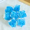 Rosa de Sabão Gradiente Azul Gelo Triturado de Cinco Camadas Cabeça de Flor Dia dos Namorados Atacado Florista Montagem de Buquê Caixa de Presente DIY Pacote