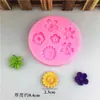 DIY6 molde de silicone para modelagem de girassol de flor de flor diferente molde manual para bolo de açúcar ferramenta de açúcar