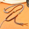 Cordão de pingente tecido à mão pendurado Tangkazakiram Estilo étnico masculino e feminino Retro All-match Colar de ajuste Corda