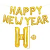 Feliz Año Nuevo 2023 Día de Año Nuevo Fiesta de Feliz Año Nuevo Combinación Globo de Película de Aluminio Decorativo
