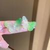 Aretes Colgantes Geométricos con Goteo de Aceite de Aguja de Plata Esmalte de Color para Mujer Verdes Metálicos Exagerados Dulces Cool Personalidad Joker Venta al por Mayor