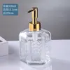Frasco de Álcool em Gel de Vidro Colorido, Grande Capacidade, Adequado para Pousadas e Hotéis, Dispenser de Shampoo, Frasco com Tampa de Rosca e Acionador de Pressão