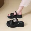 Sandalias de Moda Estilo Hada con Tiras Cruzadas y Punta Abierta para Mujer Verano 2026 Nuevas Sandalias de Doble Uso con Plataforma para Aumentar la Altura para Combinar con Vestidos Zapatos de Playa