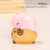 Porquinho Budista Decoração de Casa Boneca de Resina Mérito + 1 Porquinho Decoração de Mesa para Casa Brinquedo de Alívio de Estresse