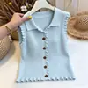 Top de tirantes de verano para mujer, único, deslumbrantemente hermoso, de alta gama, adecuado para usar en exteriores, top de punto sin mangas para la playa